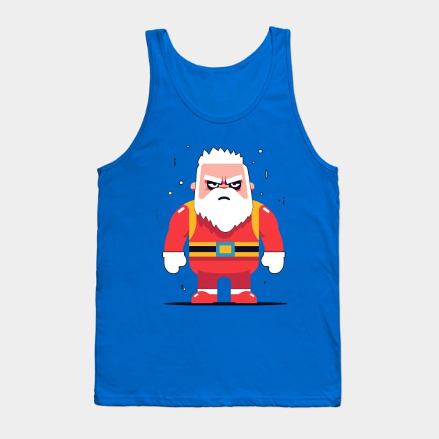 Pop Art Santa: A Colorful and Angry Christmas Illustration Tank Top by Abystoic